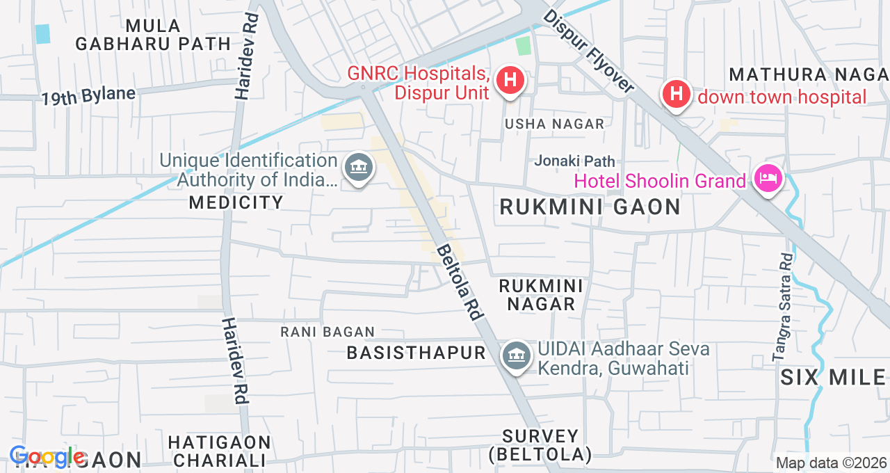 Map of Beltola, Guwahati