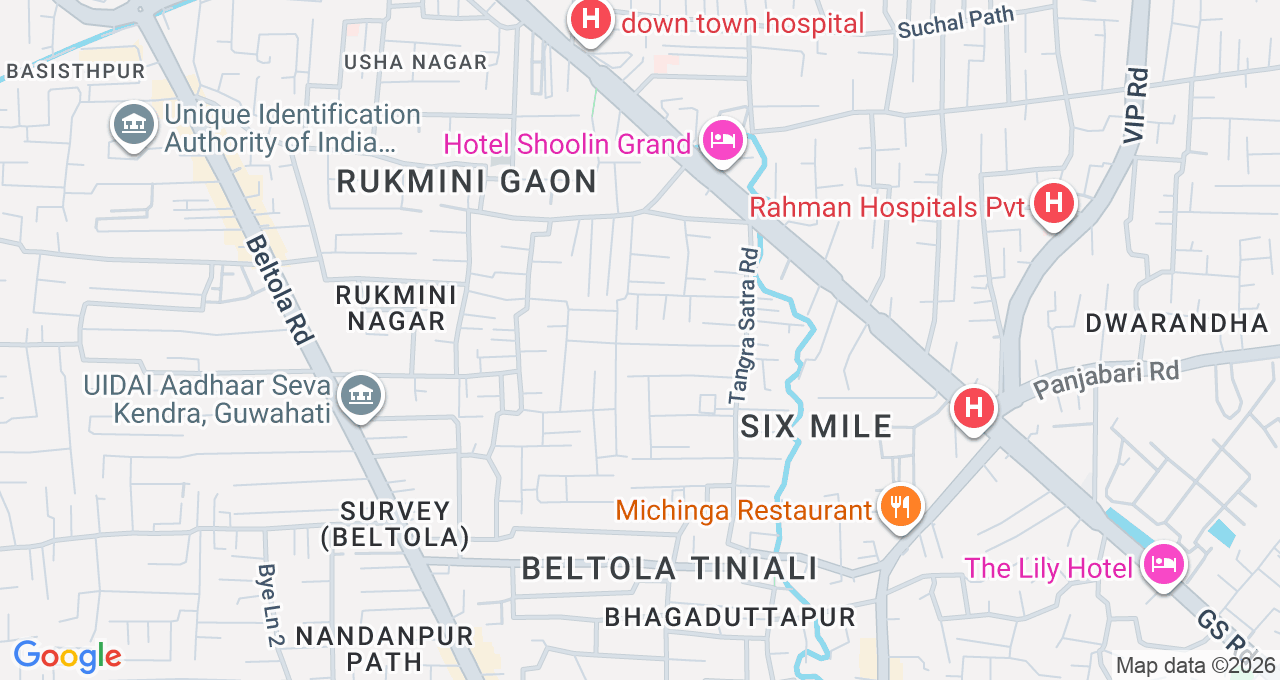Map of Rukminigaon, Guwahati