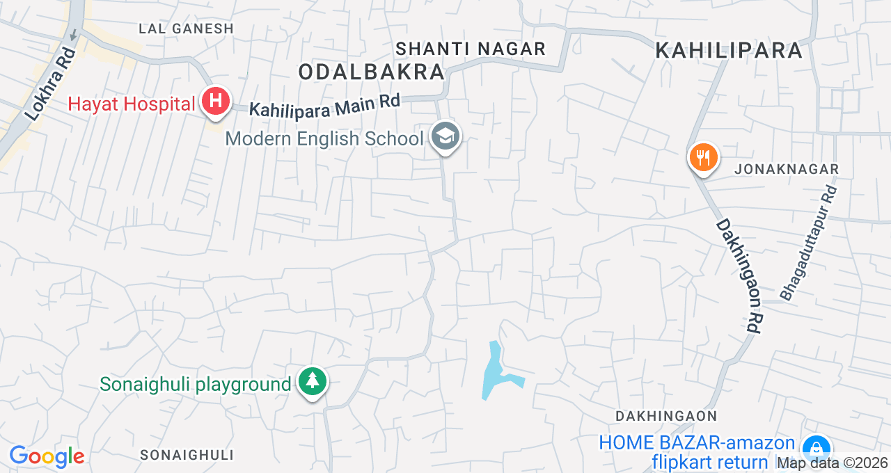 Map of Kahilipara, Guwahati