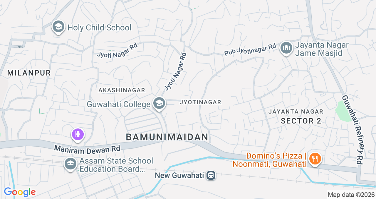 Map of New Guwahati, Guwahati
