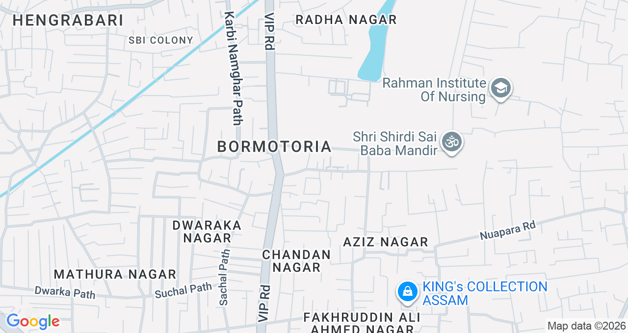 Map of Six Mile, Guwahati
