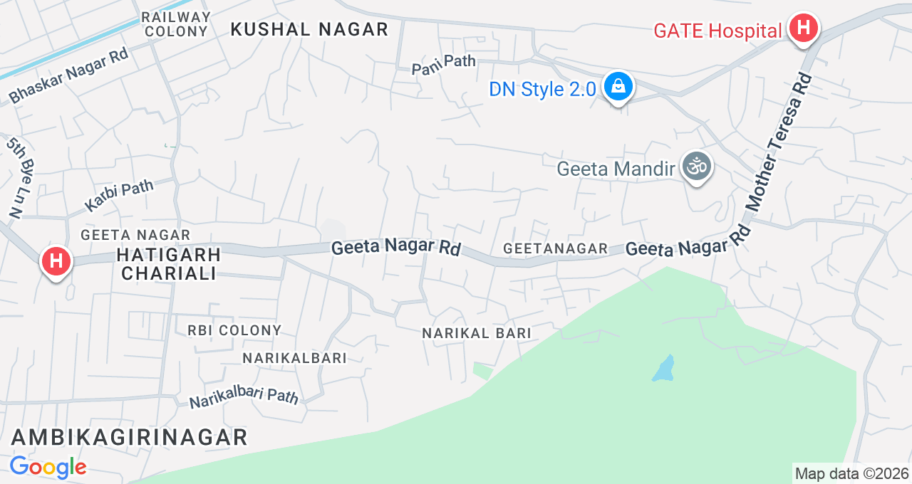 Map of Geetanagar, Guwahati