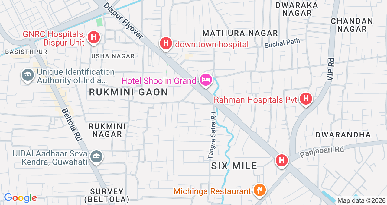 Map of Rukminigaon, Guwahati