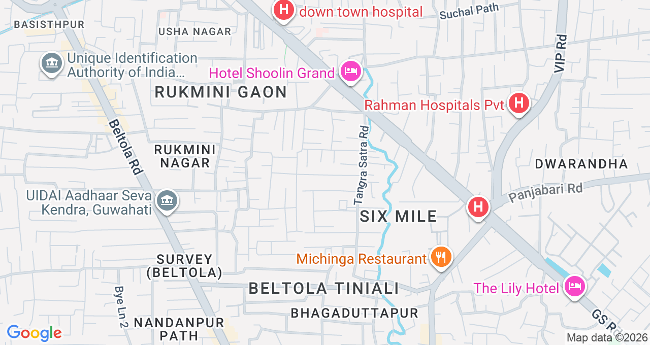 Map of Rukminigaon, Guwahati