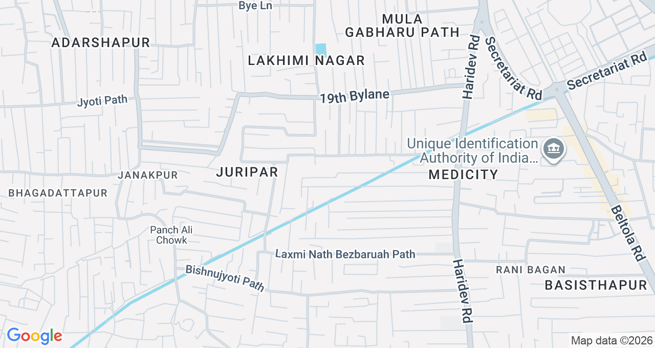 Map of Hatigaon, Guwahati