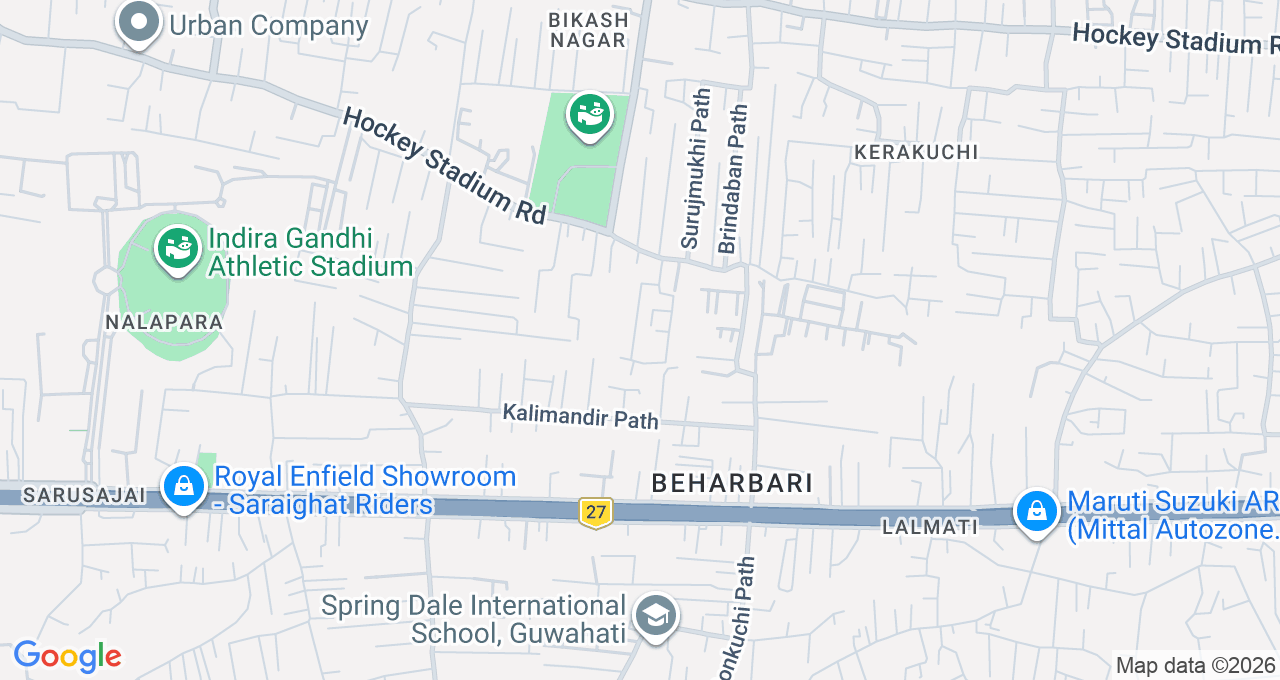 Map of Beharbari, Guwahati