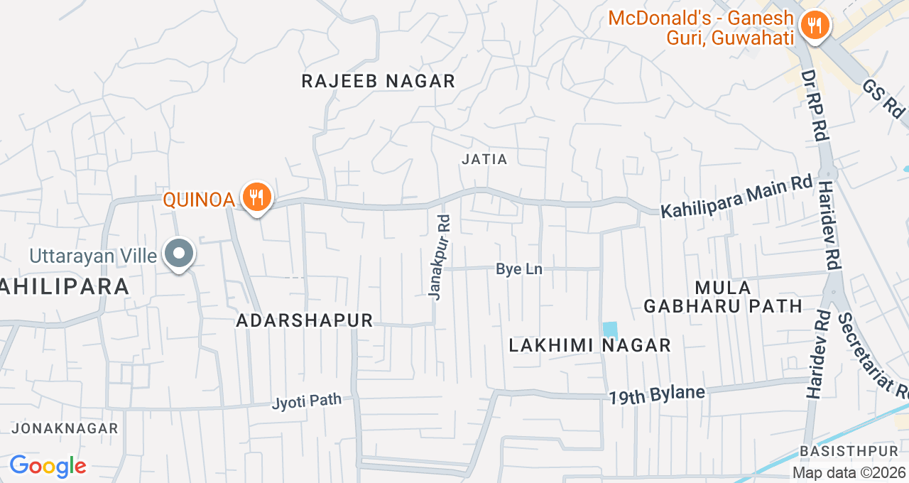 Map of Kahilipara, Guwahati