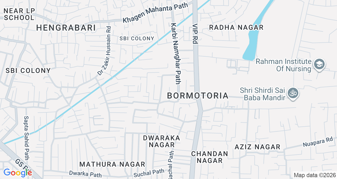 Map of Six Mile, Guwahati