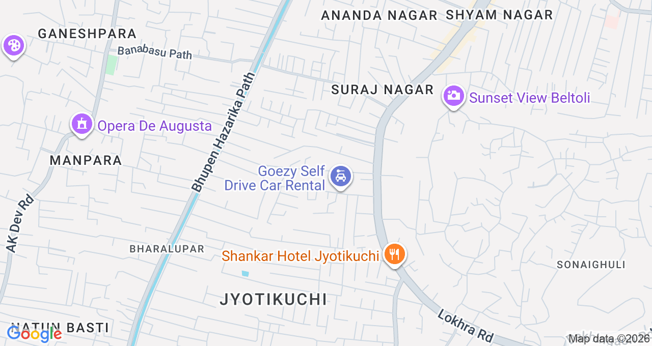 Map of Radhanagar, Guwahati