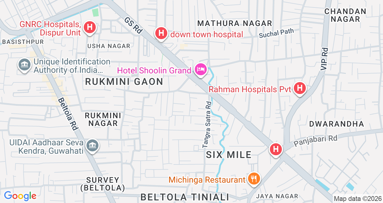 Map of Rukminigaon, Guwahati