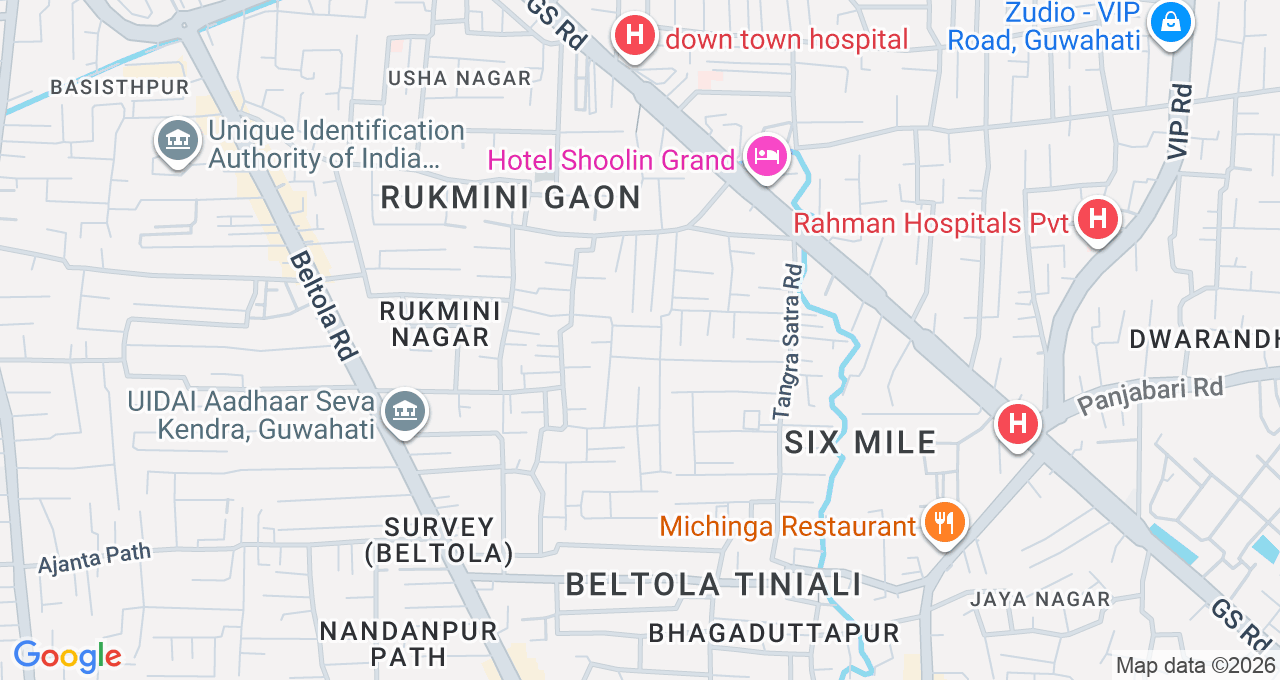 Map of Rukminigaon, Guwahati