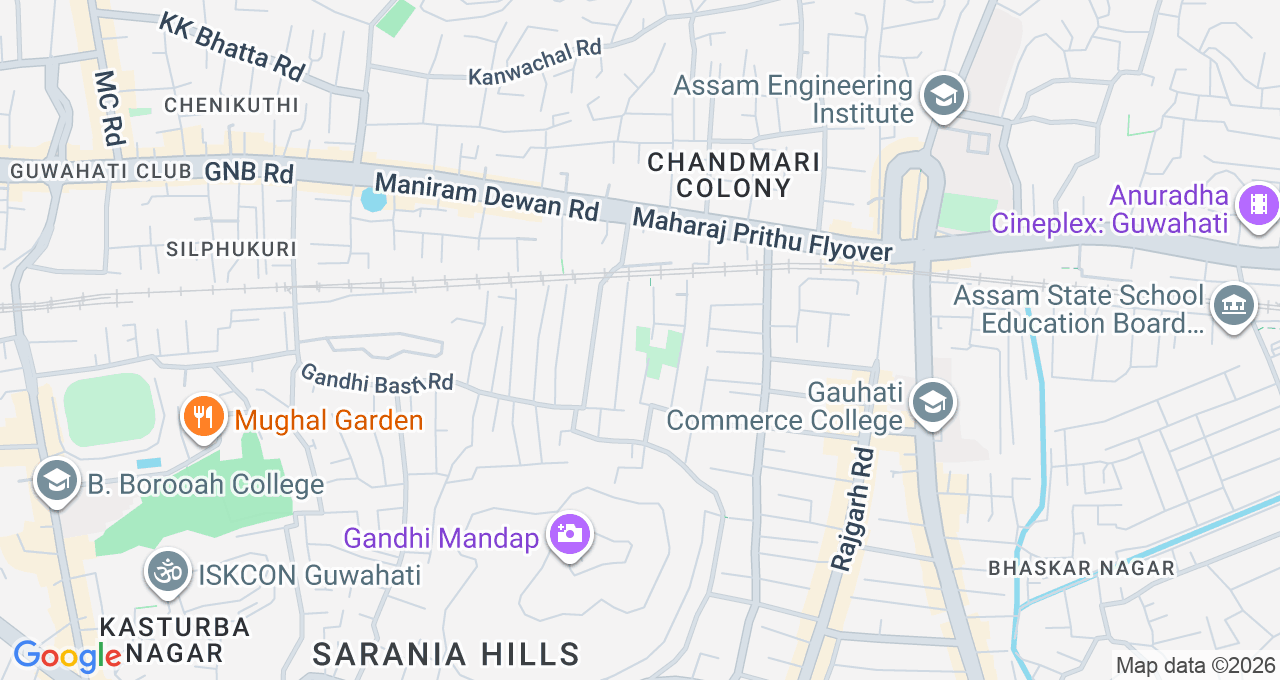 Map of Pub Sarania, Guwahati