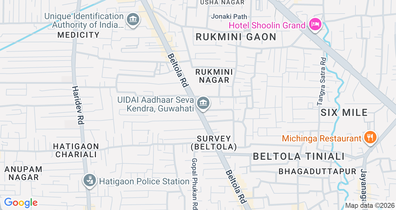 Map of Rukminigaon, Guwahati