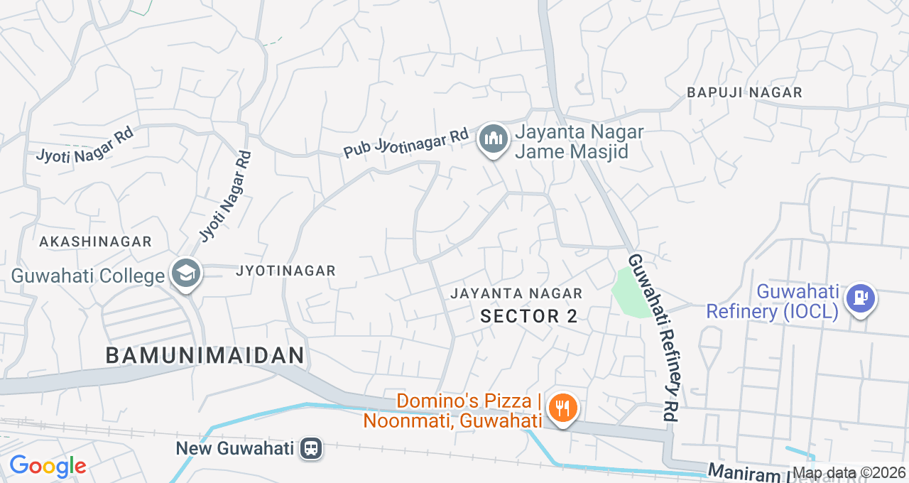 Map of Bamunimaidan, Guwahati