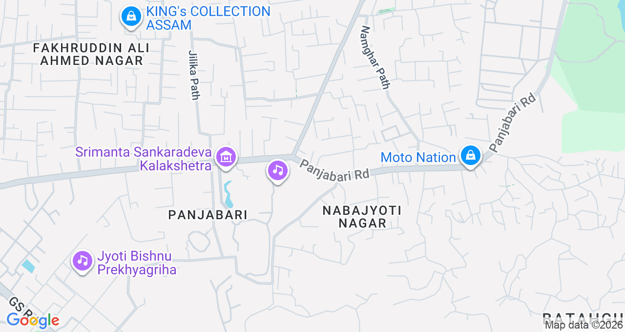 Map of Panjabari, Guwahati