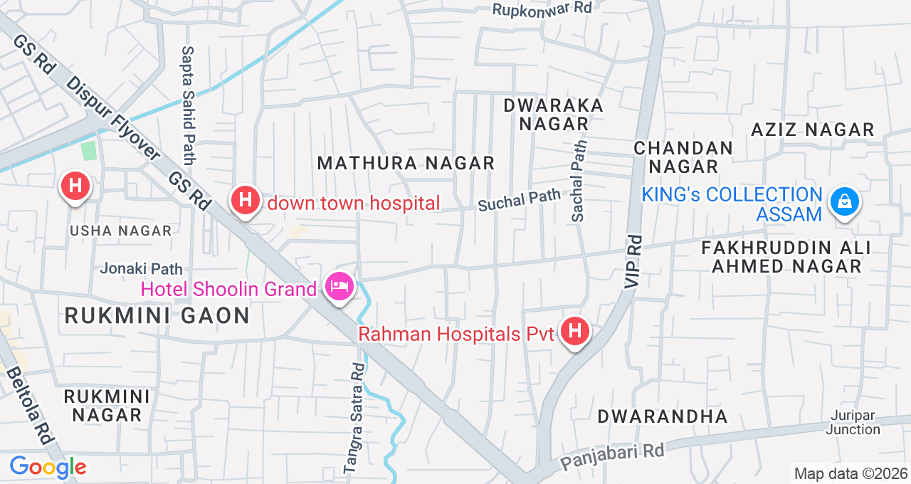 Map of Six Mile, Guwahati