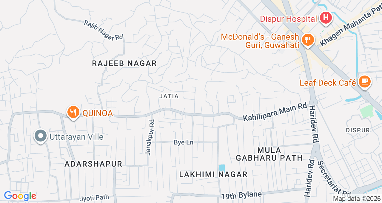 Map of Kahilipara, Guwahati