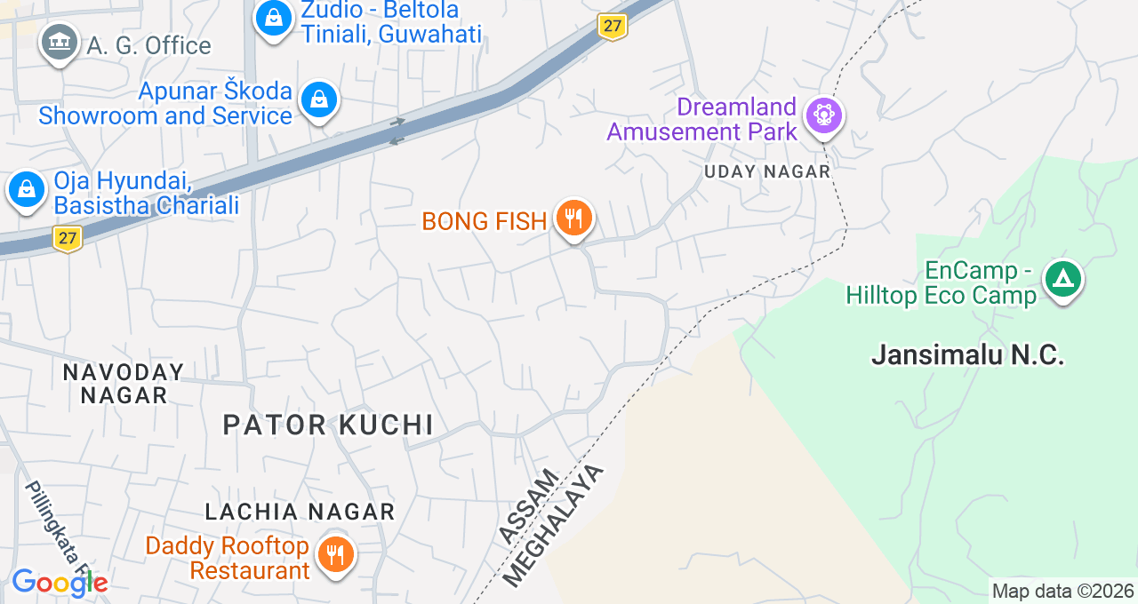 Map of Khanapara, Guwahati