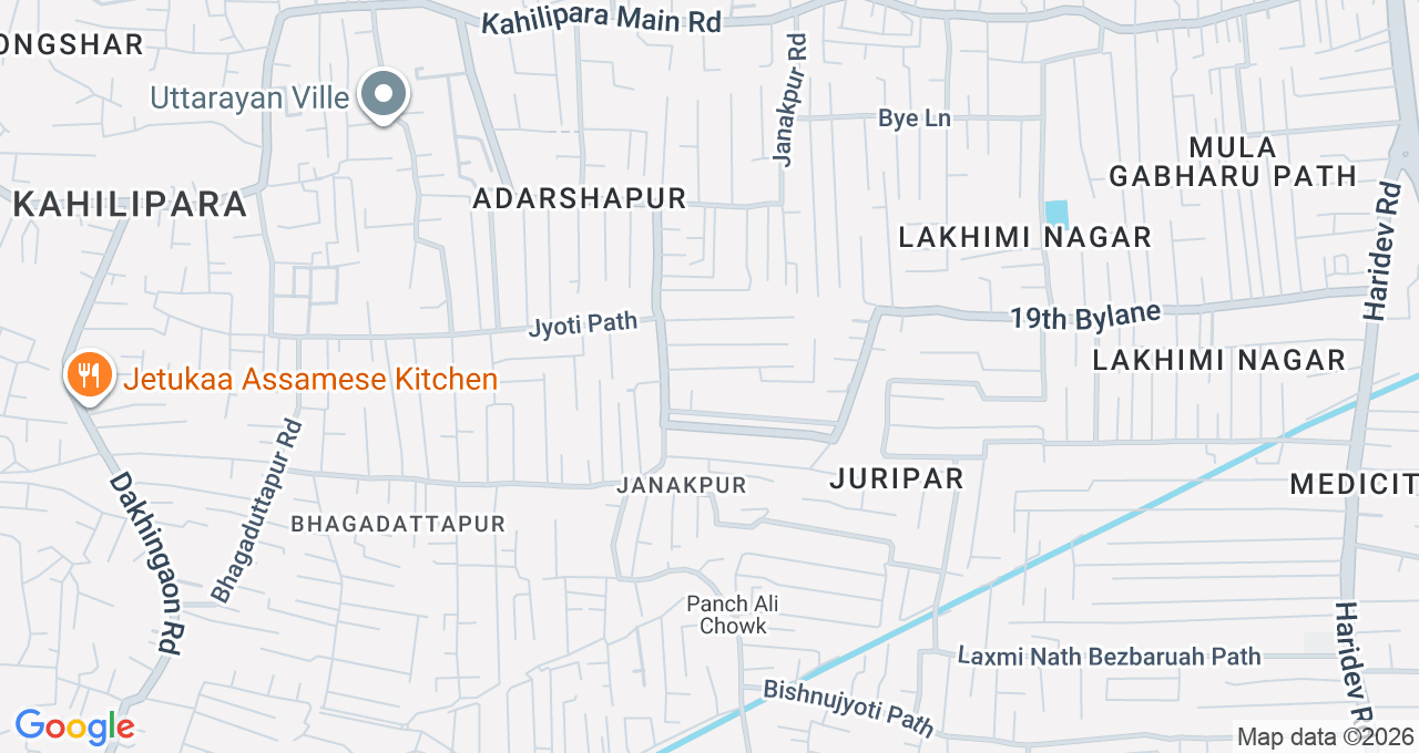 Map of Kahilipara, Guwahati