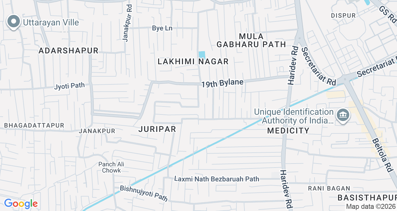 Map of Hatigaon, Guwahati