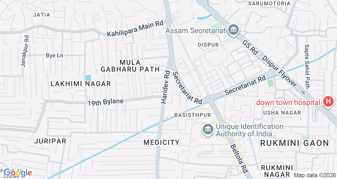 Map of Beltola, Guwahati