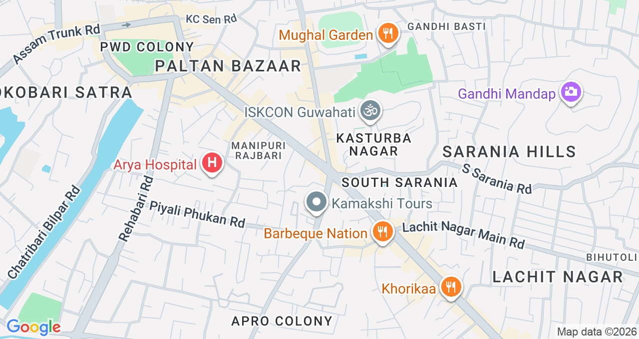Map of Ulubari, Guwahati