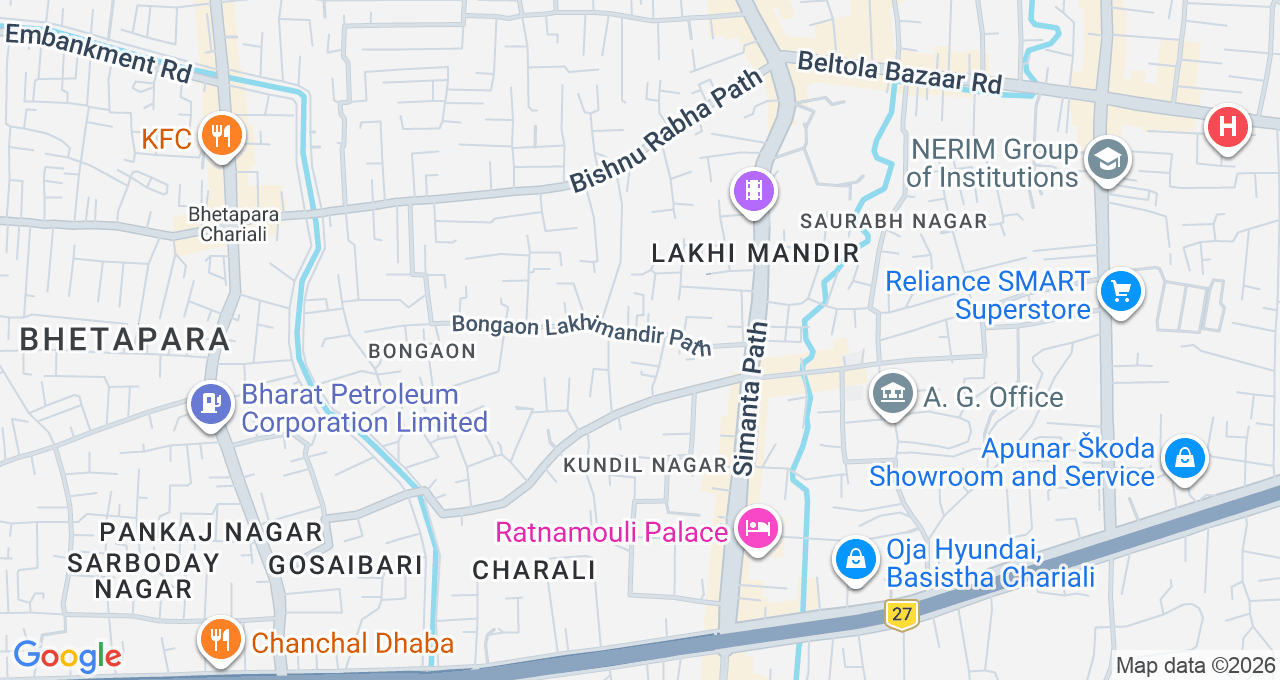 Map of Beltola, Guwahati