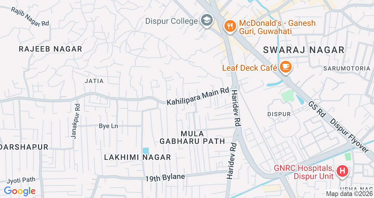 Map of Kahilipara, Guwahati
