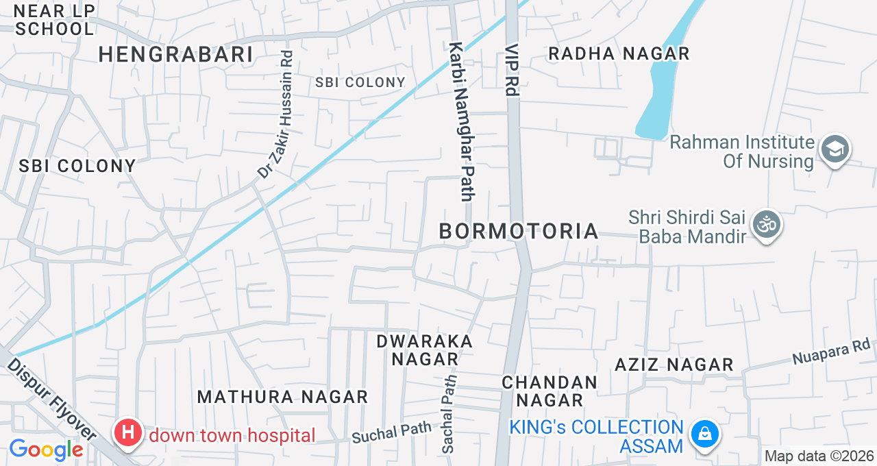 Map of Six Mile, Guwahati