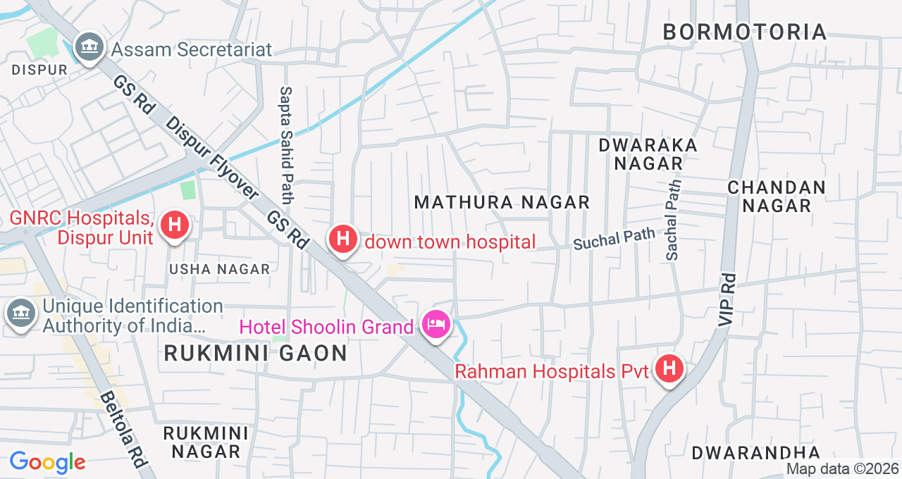 Map of Six Mile, Guwahati