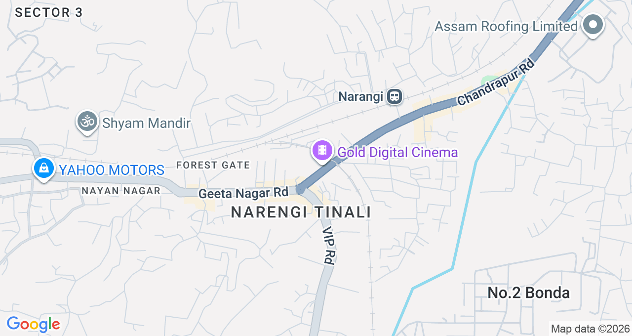 Map of Narengi Tiniali, Guwahati