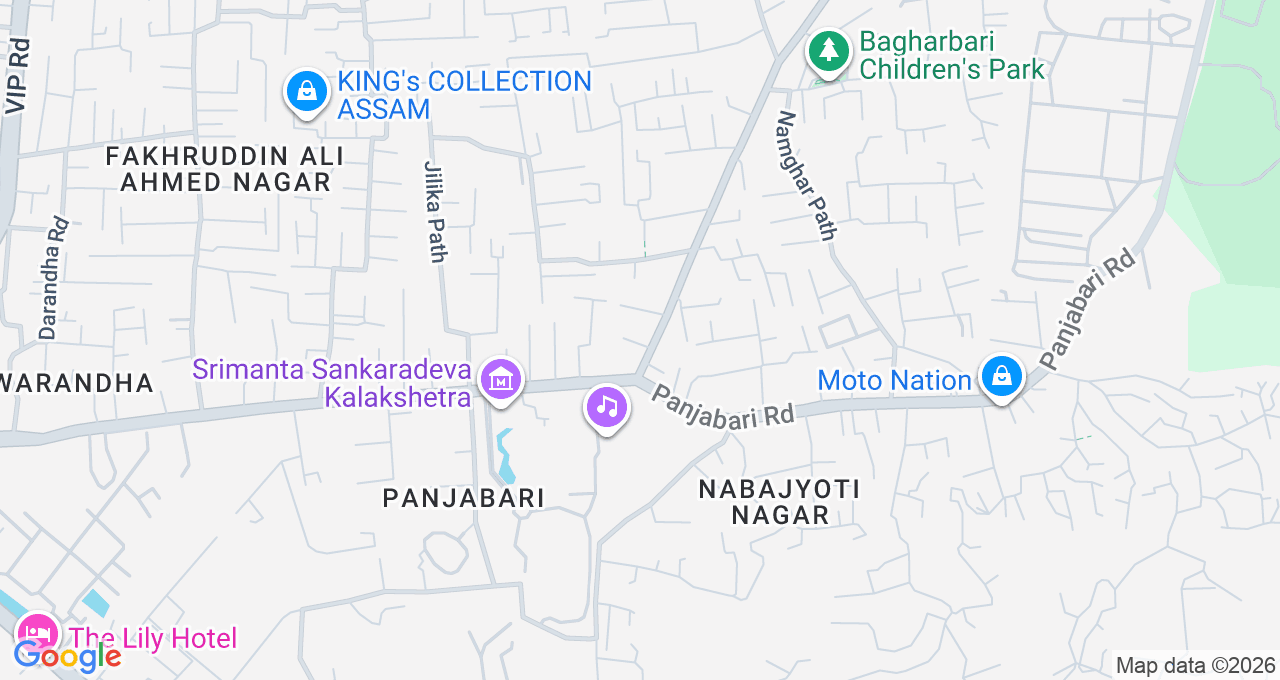 Map of Panjabari, Guwahati