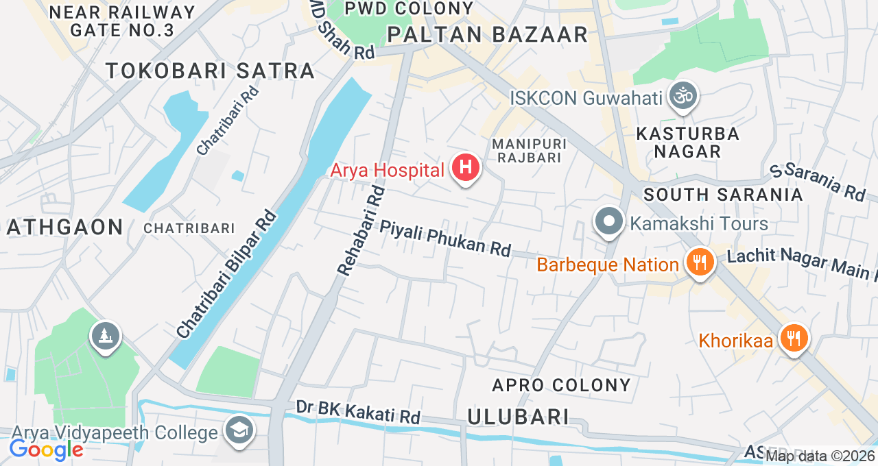 Map of Ulubari, Guwahati