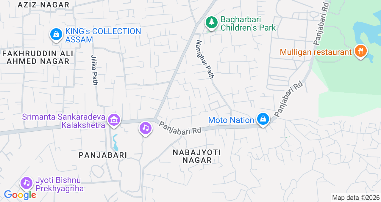 Map of Panjabari, Guwahati
