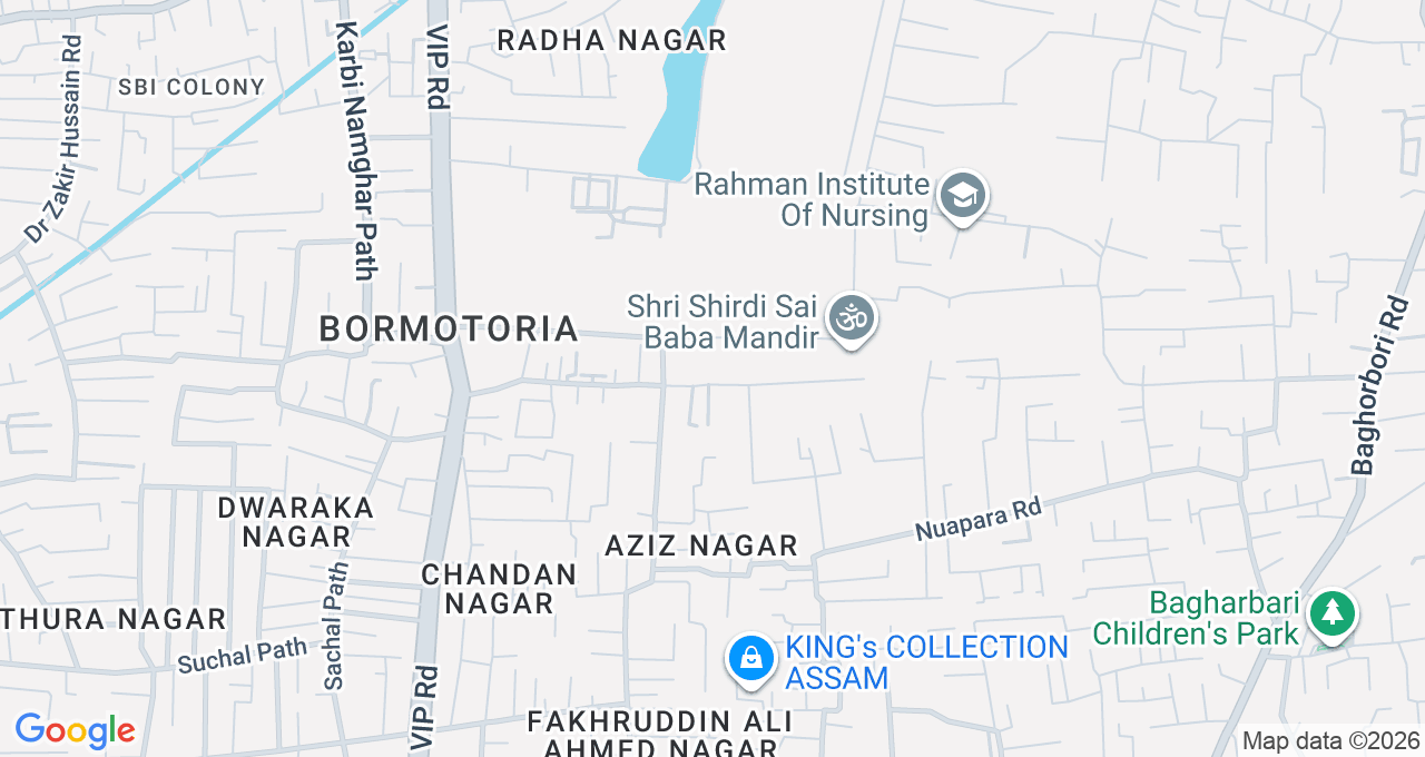 Map of Six Mile, Guwahati