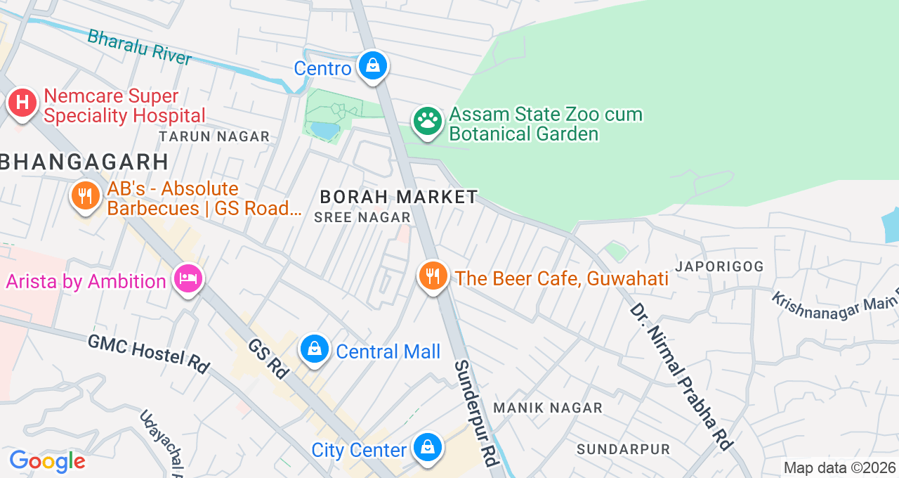 Map of Bhangagarh, Guwahati
