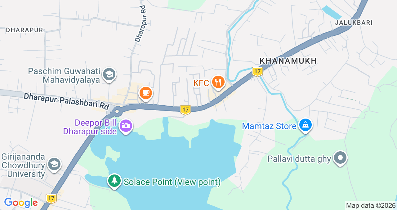 Map of Dharapur, Guwahati