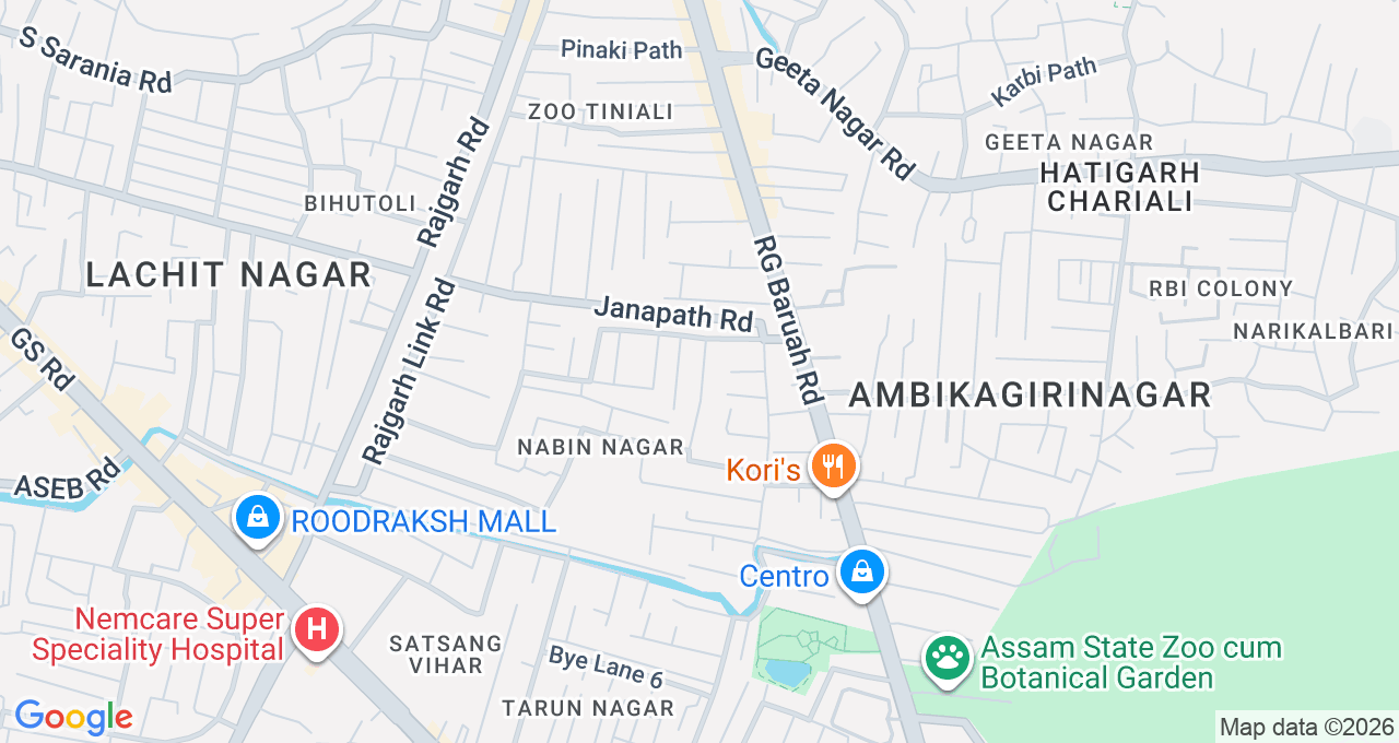 Map of Zoo Rd, Guwahati