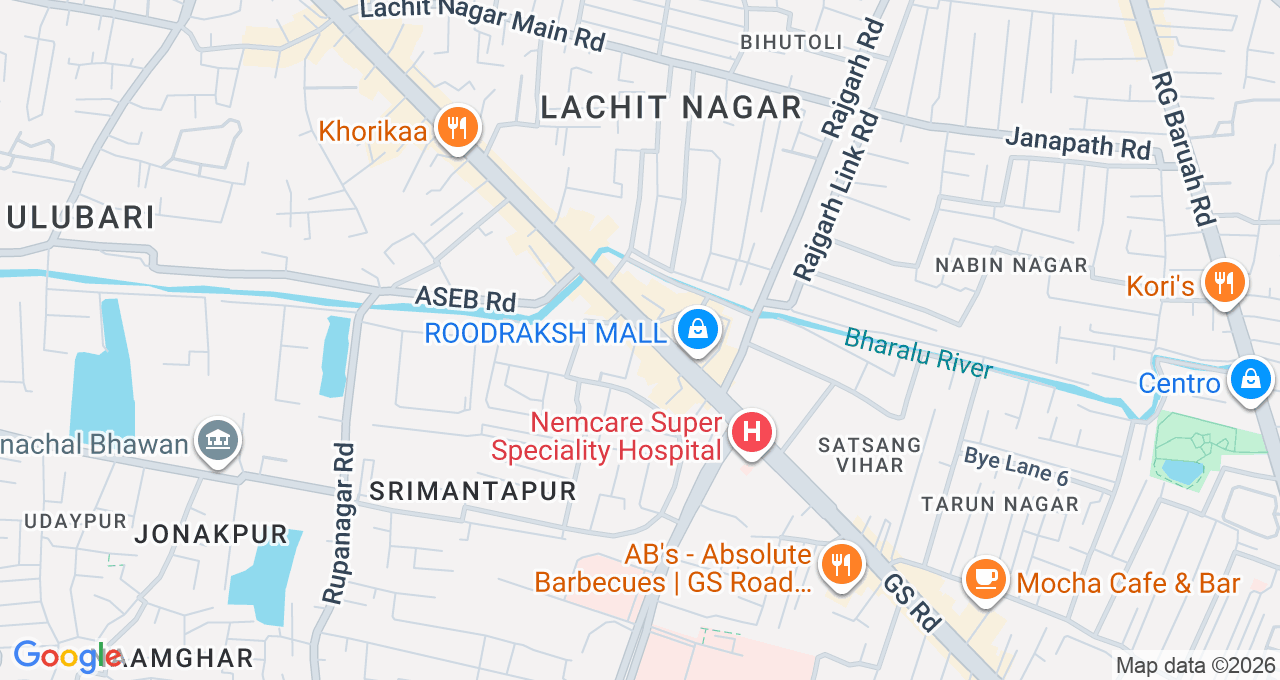 Map of Bhangagarh, Guwahati