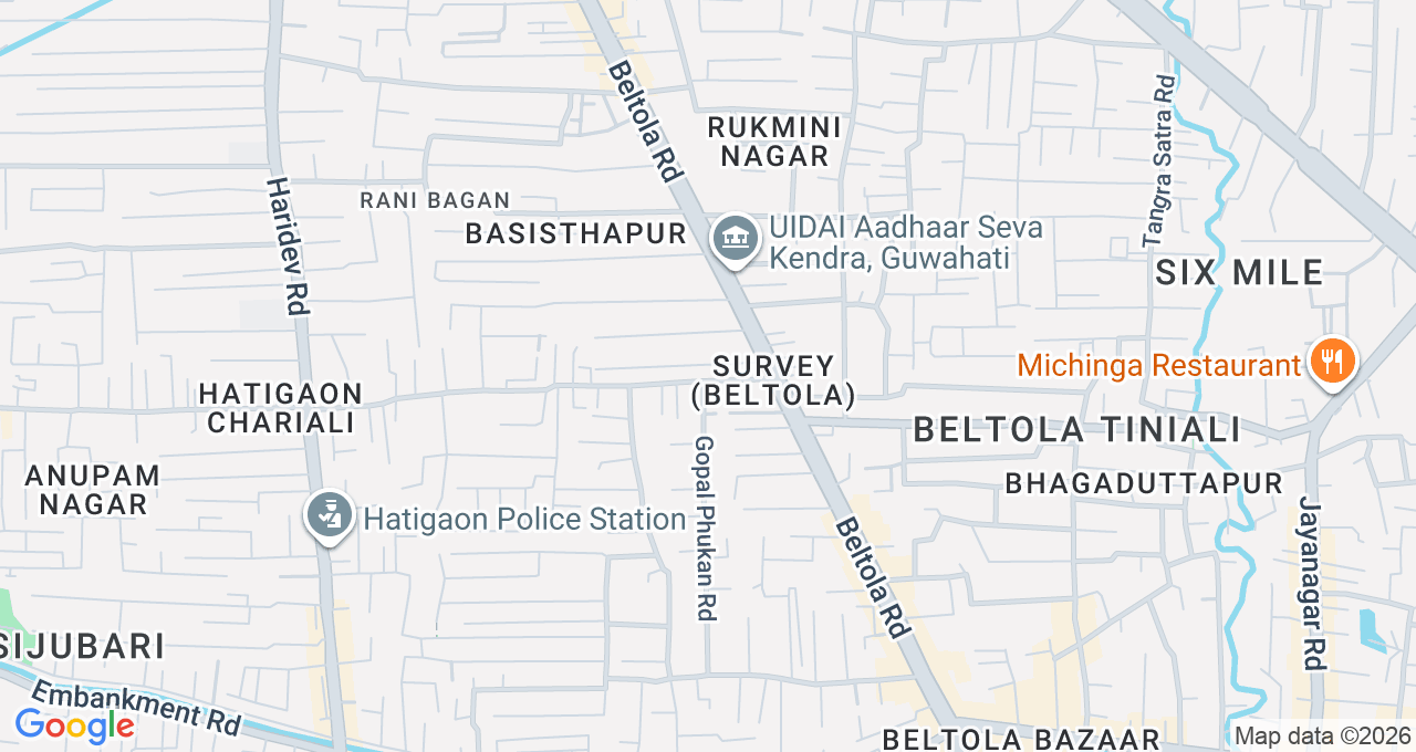 Map of Beltola, Guwahati