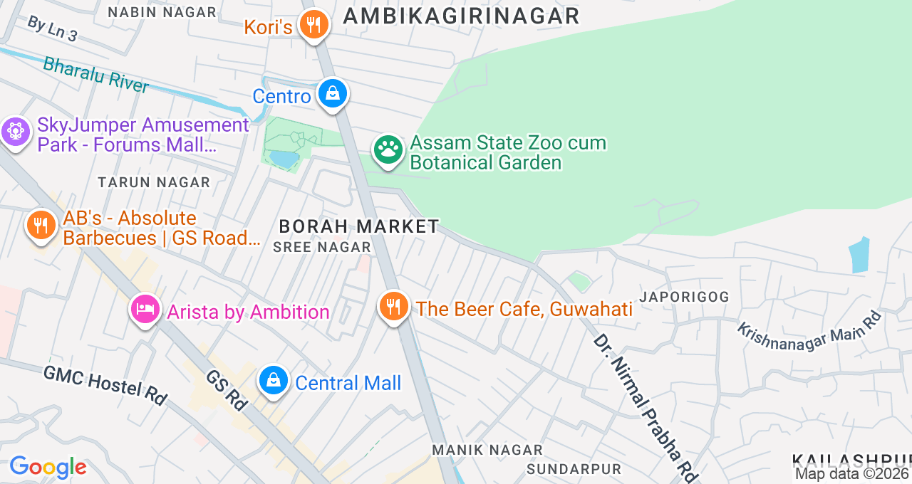 Map of Japorigog, Guwahati