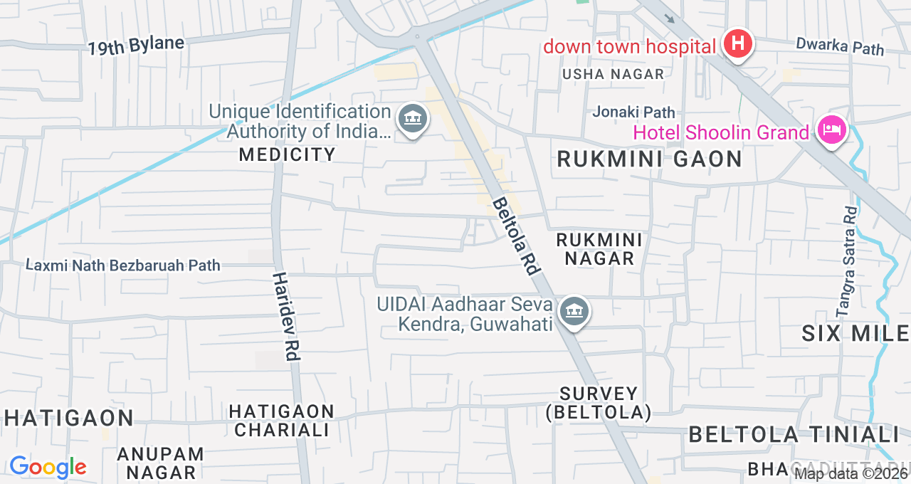 Map of Survey, Guwahati