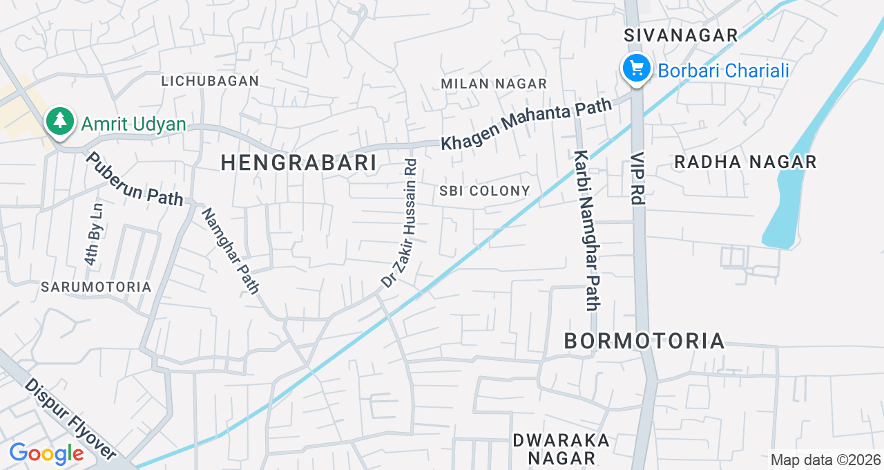 Map of Hengrabari, Guwahati