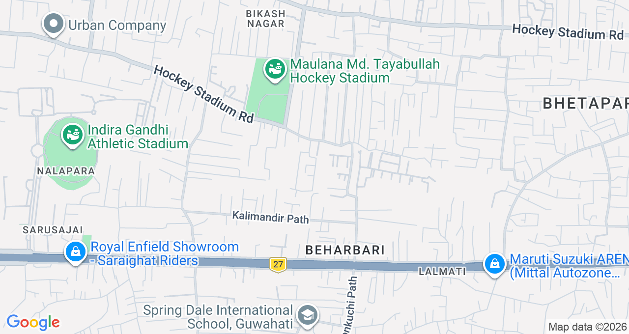 Map of Beharbari, Guwahati