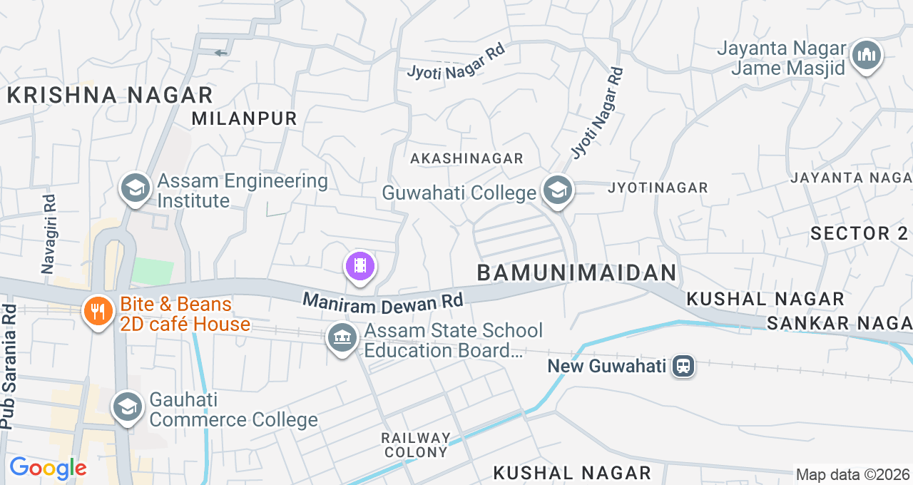 Map of Bamunimaidan, Guwahati