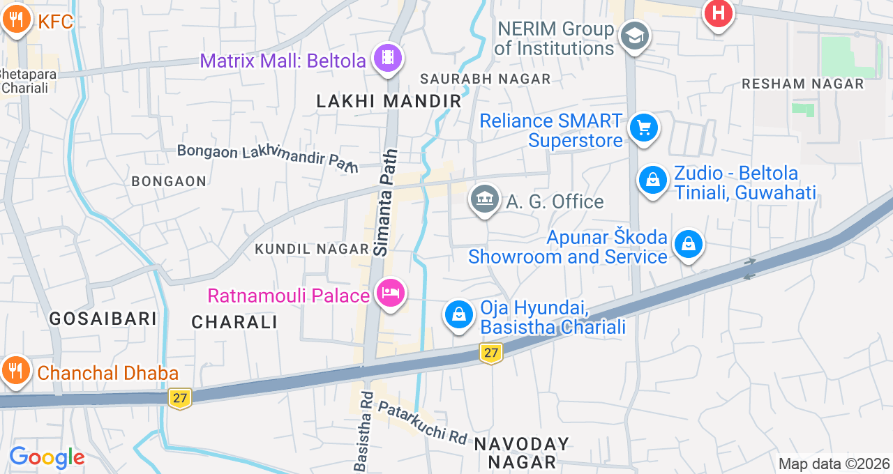 Map of Beltola, Guwahati