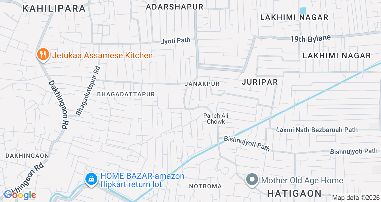 Map of Kahilipara, Guwahati