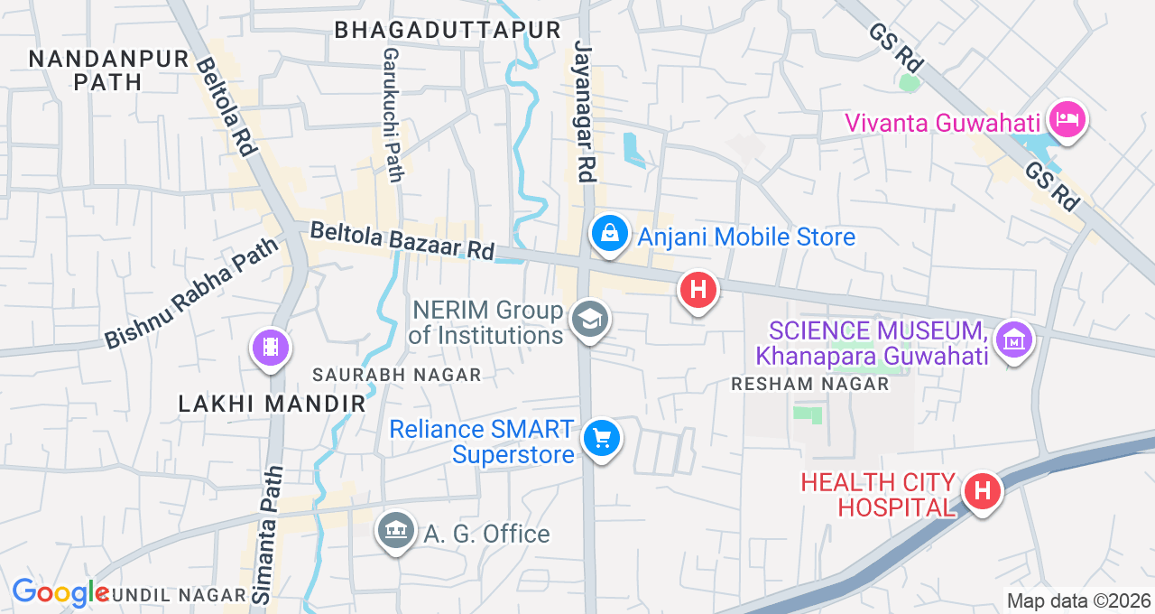 Map of Jayanagar, Guwahati