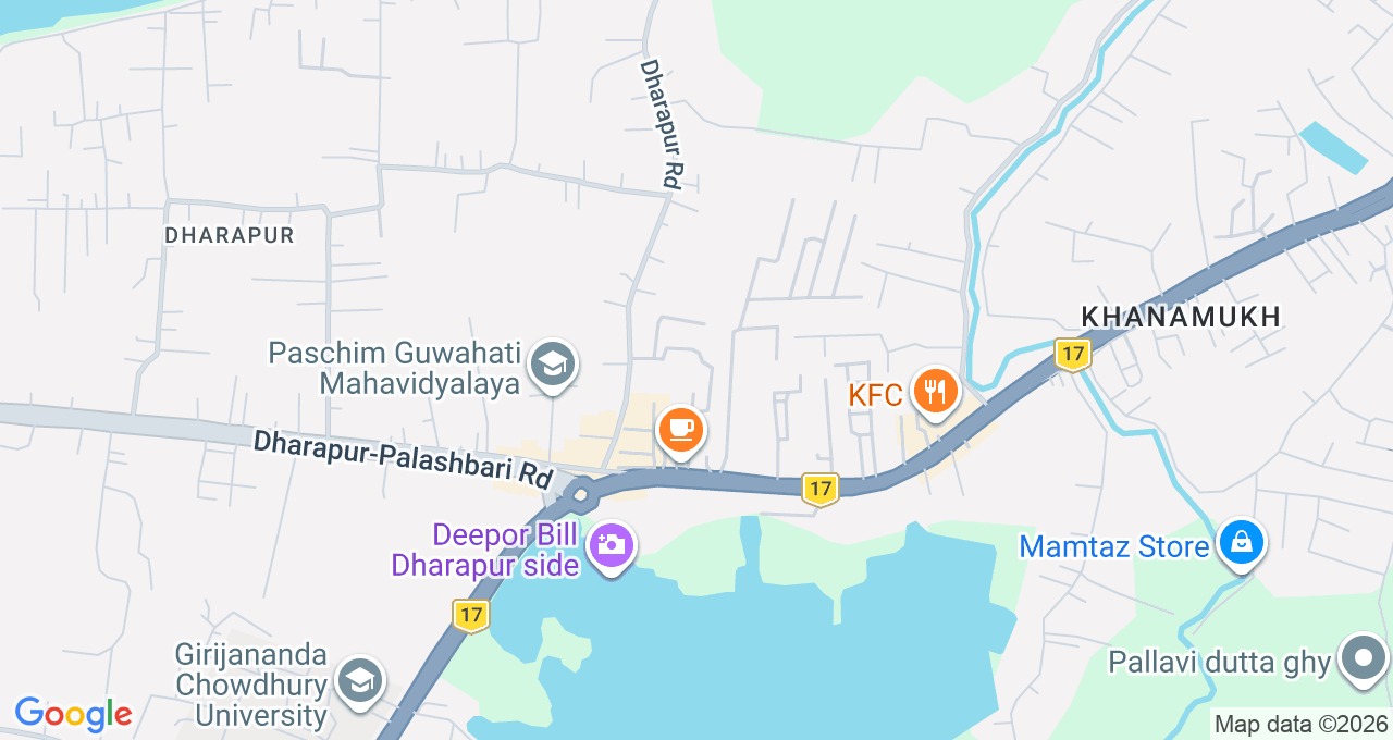 Map of Dharapur, Guwahati