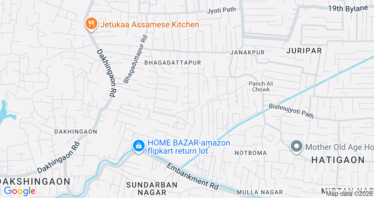 Map of Kahilipara, Guwahati